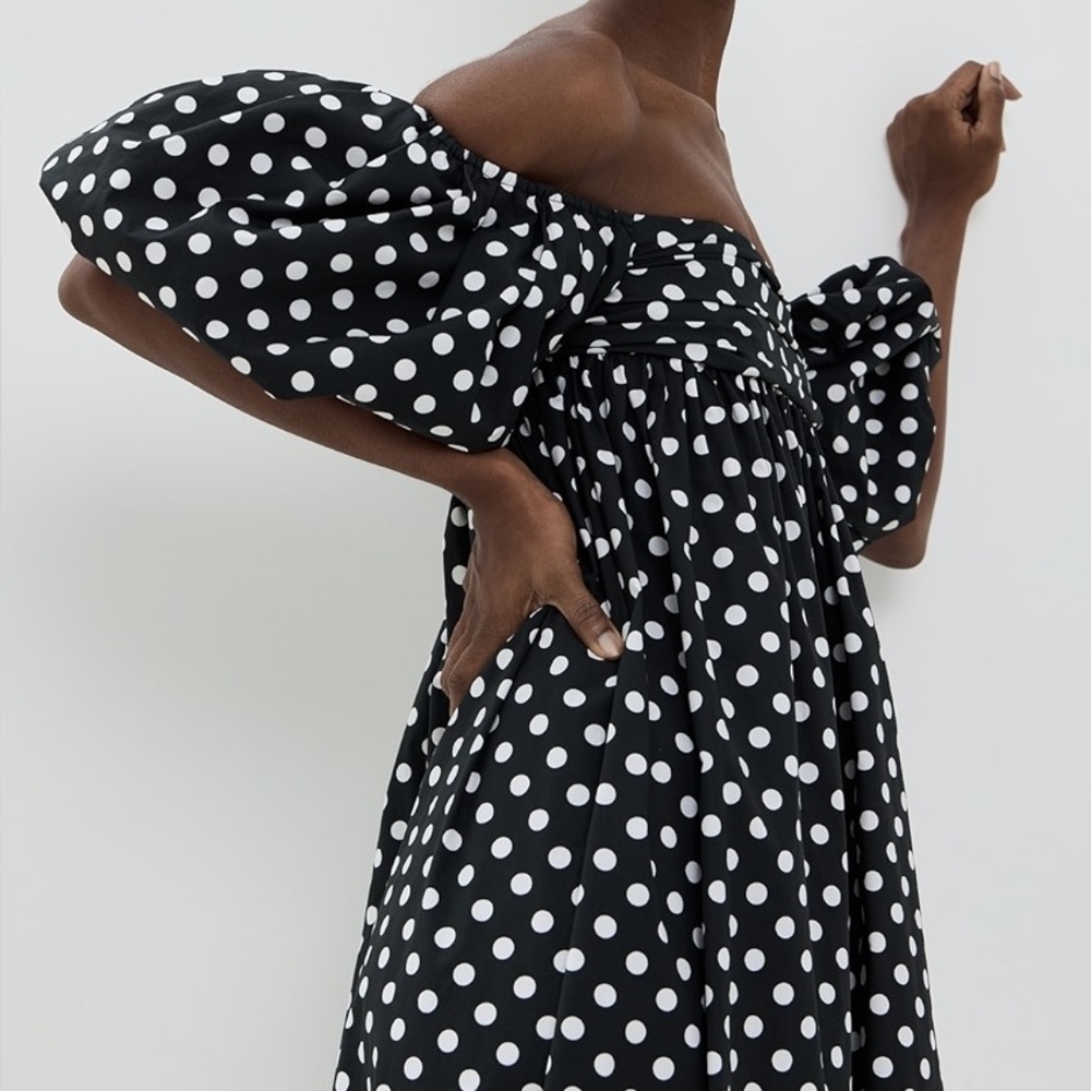 Caroline Constas Reyna Polka Dot Maxi Dress Size XS NWT - Picture 5 of 13